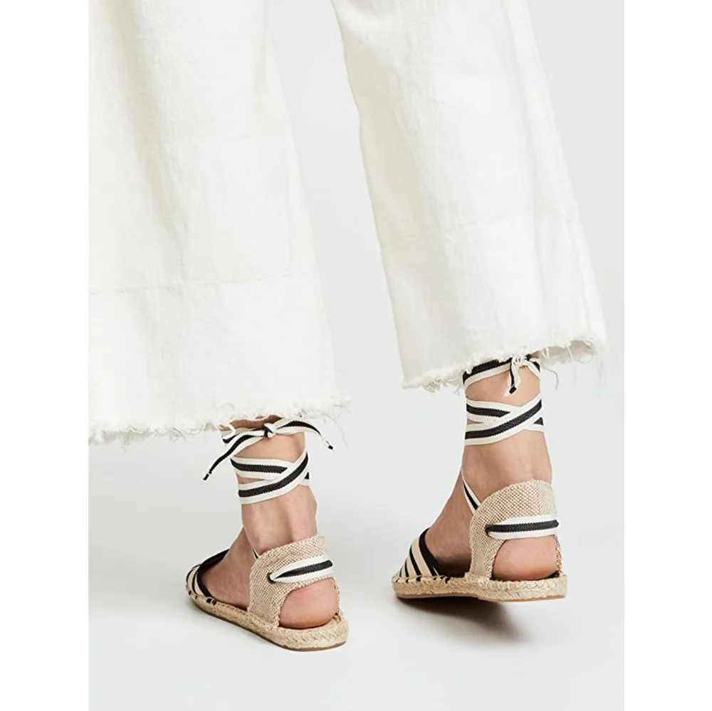 Chic Soludos Striped Ankle Tie Espadrilles - Picture 5 of 16